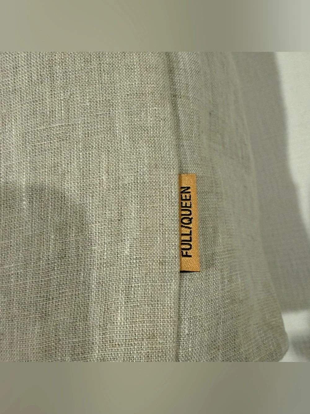 New Quince European Linen Duvet Cover Set Full/Queen - Chambray $194